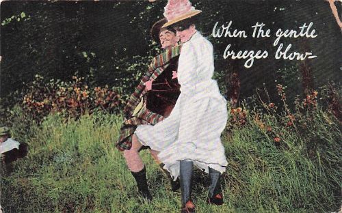 Comic Risque Glamour Man in Kilt Scottish Social History