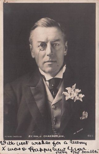 Vintage 1900s England UK Political Real Photo Postcard "HON. JOSEPH CHAMBERLAIN