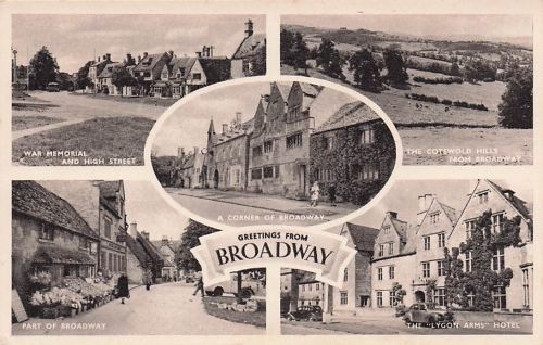 Grüße vom Broadway War Memorial und High Street The Lygon Arms Hote