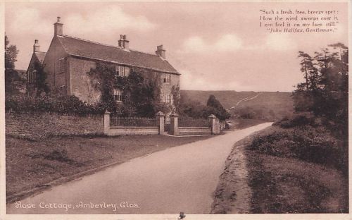 Picture Postcard> Amberley, Rose Cottage, John Halifax, Gentleman