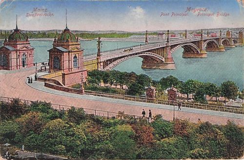AK / Ansichtskarte Mainz Rhein Bruecke