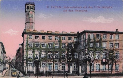 Koeln Stadt 1915 Richmodishaus mit den 2 Pferdekoepfen Neumarkt