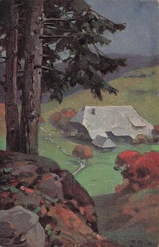 Künstler Ansichtskarte / Postkarte Reiss, Fritz, Herbst im Schwarzwald