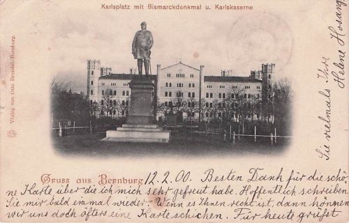 Ansichtskarte Bernburg (Saale) Carlsplatz