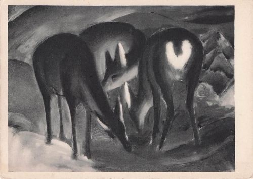 Berlin Mitte Drei Rehe sign.Franz Marc Nationalgalerie Verlag