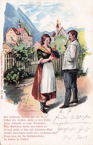 Künstler Litho Liebespaar, Geschenk, Das schönste Leben auf der Welt