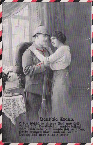 I.Weltkrieg 1916 Patriotische Karte, beschrieben
