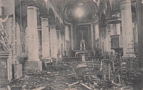 Poelkapelle West Vlaanderen Zerstoertes Inneres Kat.