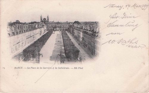 NANCY.- La Place de la Carrière & la Cathédrale. ND Phot