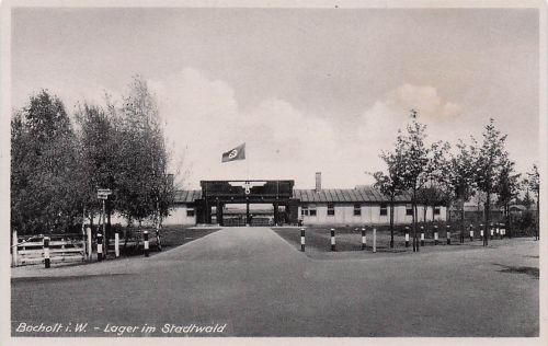 AK Bocholt i. W., RAD-Lager im Stadtwald