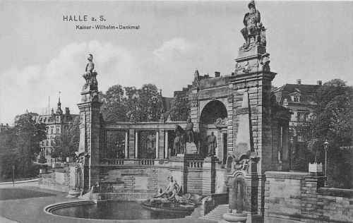 AK Halle a. S., Kaiser Wilhelm Denkmal