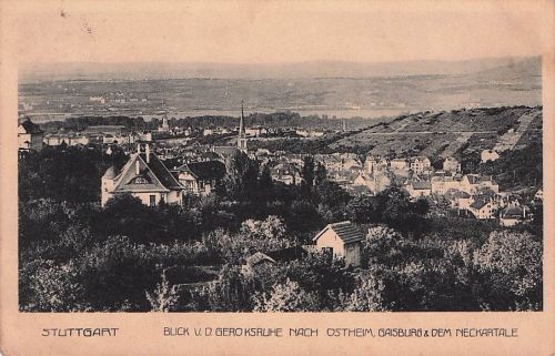 STUTTGART BLICK V. D. GERO KSRUHE NACH OSTHEIM, GAISBURG & DEM NECKARTALE