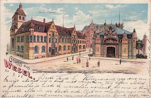 Gruss aus Wesel - Litho