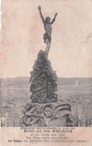 Sarrebourg/Saarburg (Moselle) Kruzifix auf dem Schlachtfeld von 1914