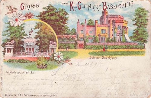 Ganzsachen Litho Klein Glienicke Neubabelsberg Potsdam Schloss