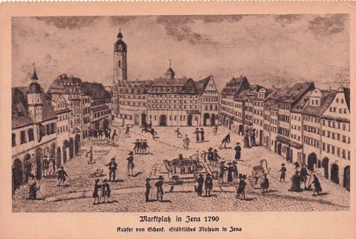 Künstler-AK Jena, Der Markt zu Jena