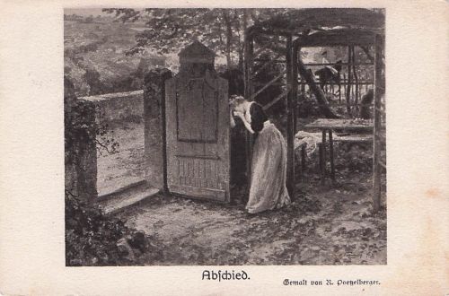 Ansichtskarte Kuenstlerkarte R. Poetzelberger Abschied