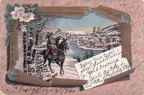 AK / Ansichtskarte Trompeter_Scheffel Litho Trompeter Scheffel