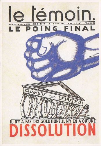 Haben Sie eines zu verkaufen? Verkaufe ein ähnliches Politische Satire Frankreich – Le Témoin Magazine – Nr. 9. Februar 1934