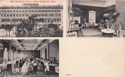 Ak Mainz am Rhein, Hotel Rheinischer Hof, Carlton Restaurant
