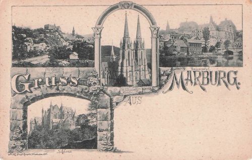Grüsse aus Marburg Litho