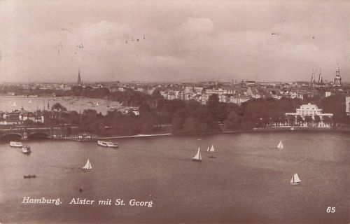 Hamburg. Alster mit St. Georg 65