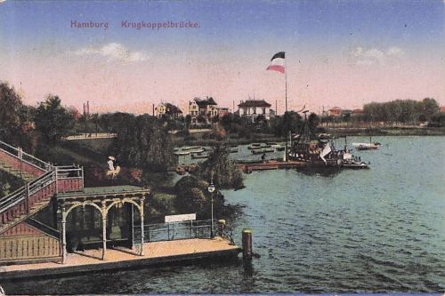 AK Hamburg-Harvestehude, Krugkoppelbrücke