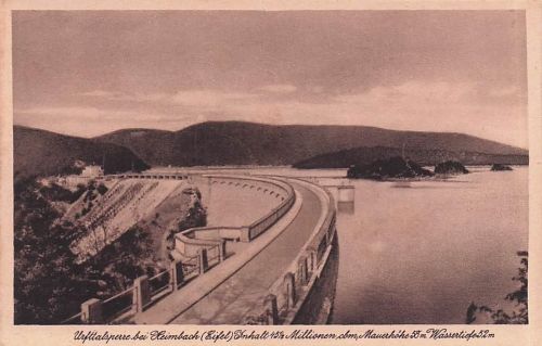Urfttalsperre Staumauer Hotel "Seehof" Carl Arens Kat. Kall