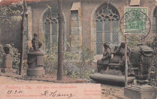 Brück & Sohn Meissen, Ansicht Freiberg i. Sa., Partie auf dem alten