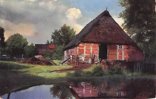 bauernhaus mit bäumen PHOTOCHROMIE Serie 196. No. 2498