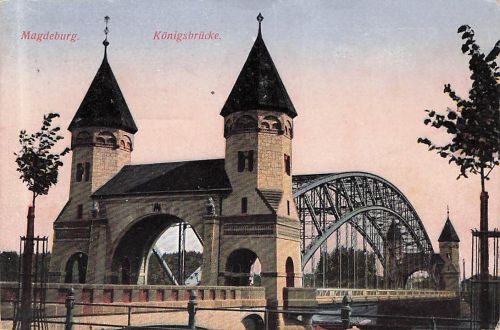 Ak Magdeburg in Sachsen Anhalt, Königsbrücke