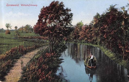 Ansichtskarte Wotschofskaweg /Spreewald, Lastenkahn