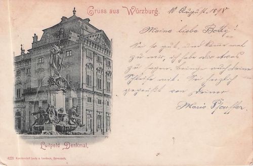 Ansichtskarte Würzburg, Luitpold-Denkmal