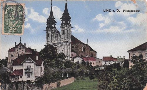 AK Linz a. D., Ortspartie am Pöstlingberg