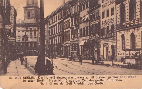 Ak Berlin Mitte, Der Hohe Steinweg, Geschäfte E. Lachotzki,