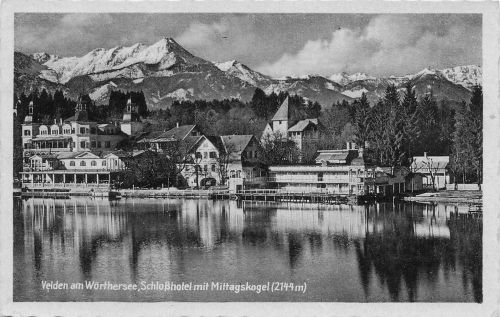Velden am Wörthersee, Schloßhotel mit Mittagskogel (2144 m)