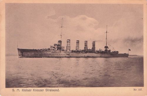 Ak Deutsches Kriegsschiff, SMS Stralsund, Kaiserliche Marine
