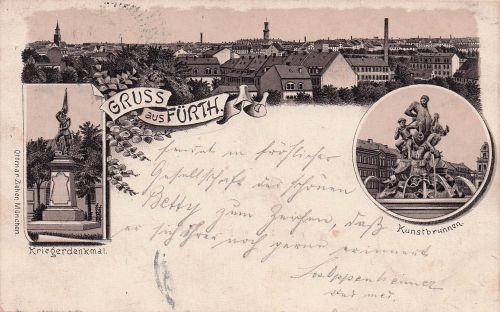 Fuerth Bayern Fuerth Bayern Krieger Denkmal Kunstbrunnen x Fuerth