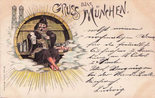 Muenchen Gruss aus - 1899 AK Muenchner Kindl