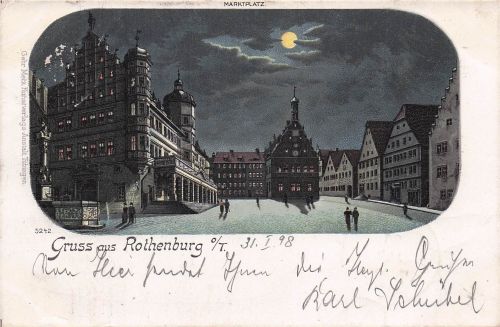 Ak Rothenburg ob der Tauber Mittelfranken, Marktplatz