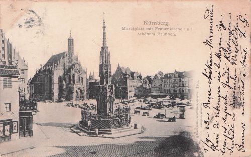 AK / Ansichtskarte Nuernberg Schoener Brunnen Marktplatz Kat. Nuernberg
