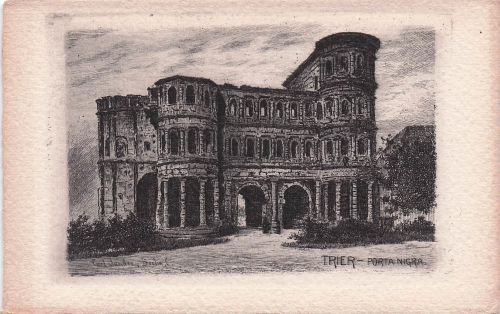 Künstler Ak Trier an der Mosel, Porta Nigra