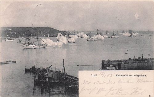 Kiel Kaisersalut Kriegsflotte Kat. Kiel