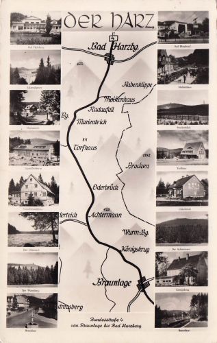 Der Harz. Multi-View. Bundesstraße von Braunlage bis Bad Harzburg. Frik