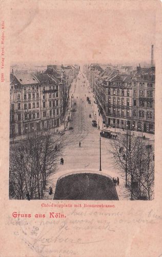 Chlodwigplatz mit Bonnerstrasse.