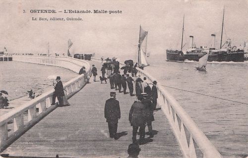 . OSTENDE. L'Estacade. Malle-poste LE BON, éditeur, Ostende.