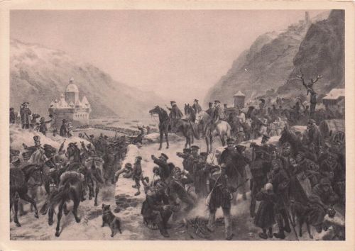 Blüchers Rheinübergang bei Caub 1813 Künstler: W. Camphausen