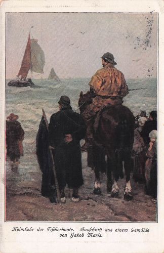 Heimkehr der Fischerboote. Ausschnitt aus einem Gemälde von Jakob Maris.