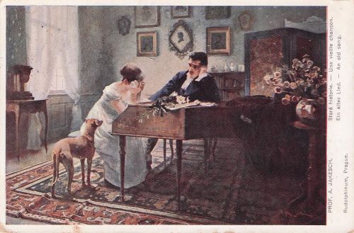 Künstler AK A. Jakesch, Ein altes Lied, Abschied 1913