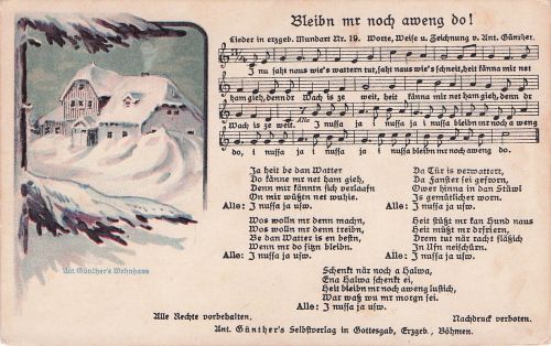 Ak* Bleib mer noch a weng do! - Lied entstand1901